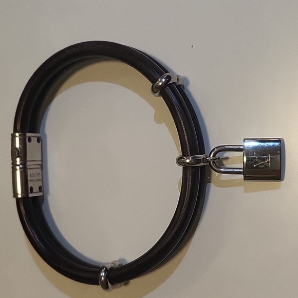 Louis Vuitton bracelet Keep it twice purple leather silver hardware - Picture 7 of 12